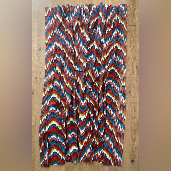 Flame Stitch Wide Window Panel - Picture 3 of 9